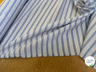 TISSU CHEMISE 100% COTON ORGANIC À RAYURES WHITE & SKY BLUE - My Little Coupon