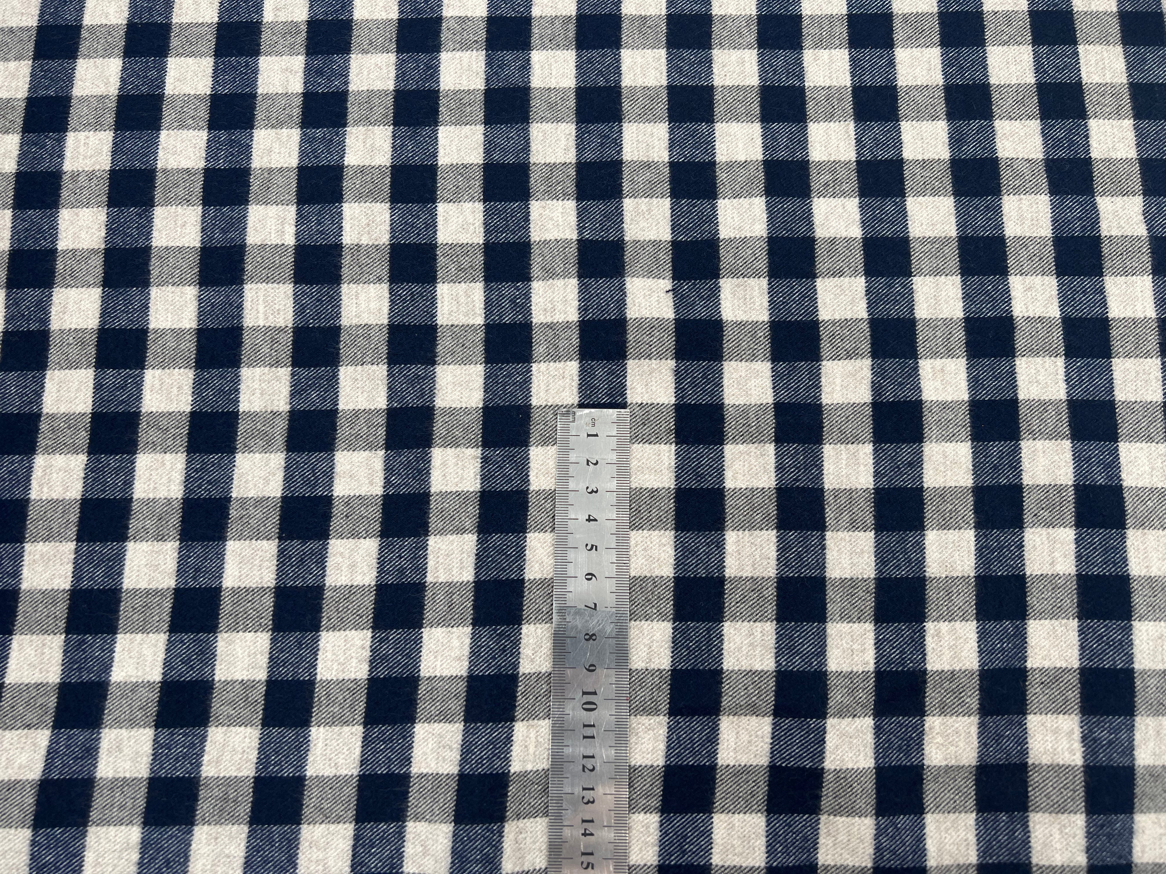 TISSU CHEMISE À CARREAUX COTON ÉMERISÉ TRÉS DOUX MSO
