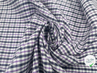 TISSU CHEMISE CARREAUX ASPECT CHAMBRAY TENDANCE VIOLET - My Little Coupon - tissu - coudre
