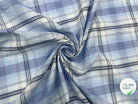 TISSU CHEMISE CARREAUX D'AZUR - My Little Coupon - tissu - coudre