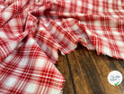 TISSU CHEMISE CARREAUX ROUGE BLANC - My Little Coupon