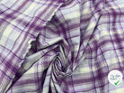TISSU CHEMISE COTON CARREAUX MAUVES - My Little Coupon - tissu - coudre
