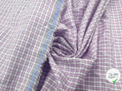 TISSU CHEMISE COTON CARREAUX PETITS ROSES ET BLANC - My Little Coupon - tissu - coudre