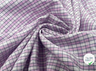 TISSU CHEMISE COTON CARREAUX PETITS ROSES ET BLANC - My Little Coupon - tissu - coudre