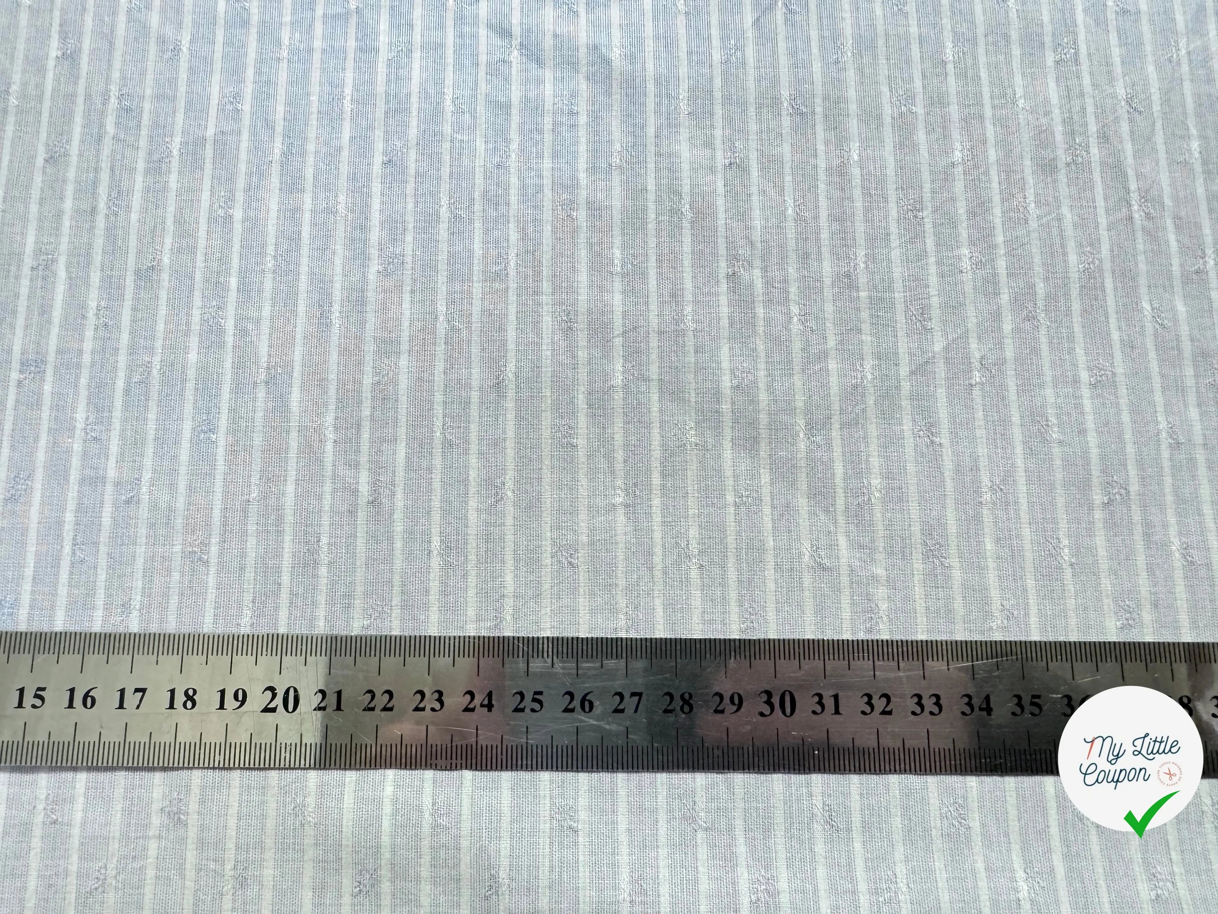 TISSU CHEMISE COTON FACONNE PETITES FLEURS AVEC RAYURES - My Little Coupon