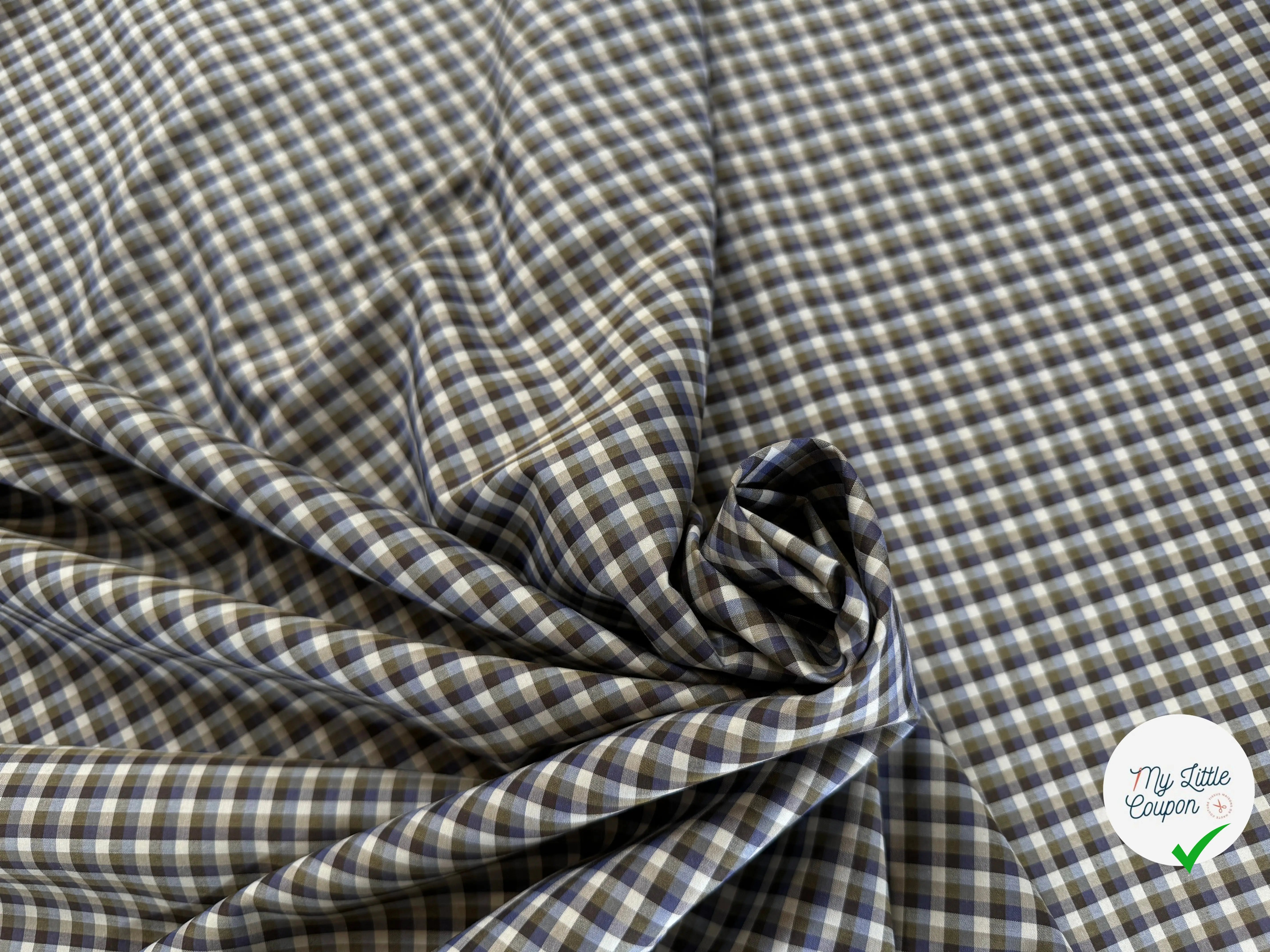 TISSU CHEMISE COTON PETITS CARREAUX - My Little Coupon