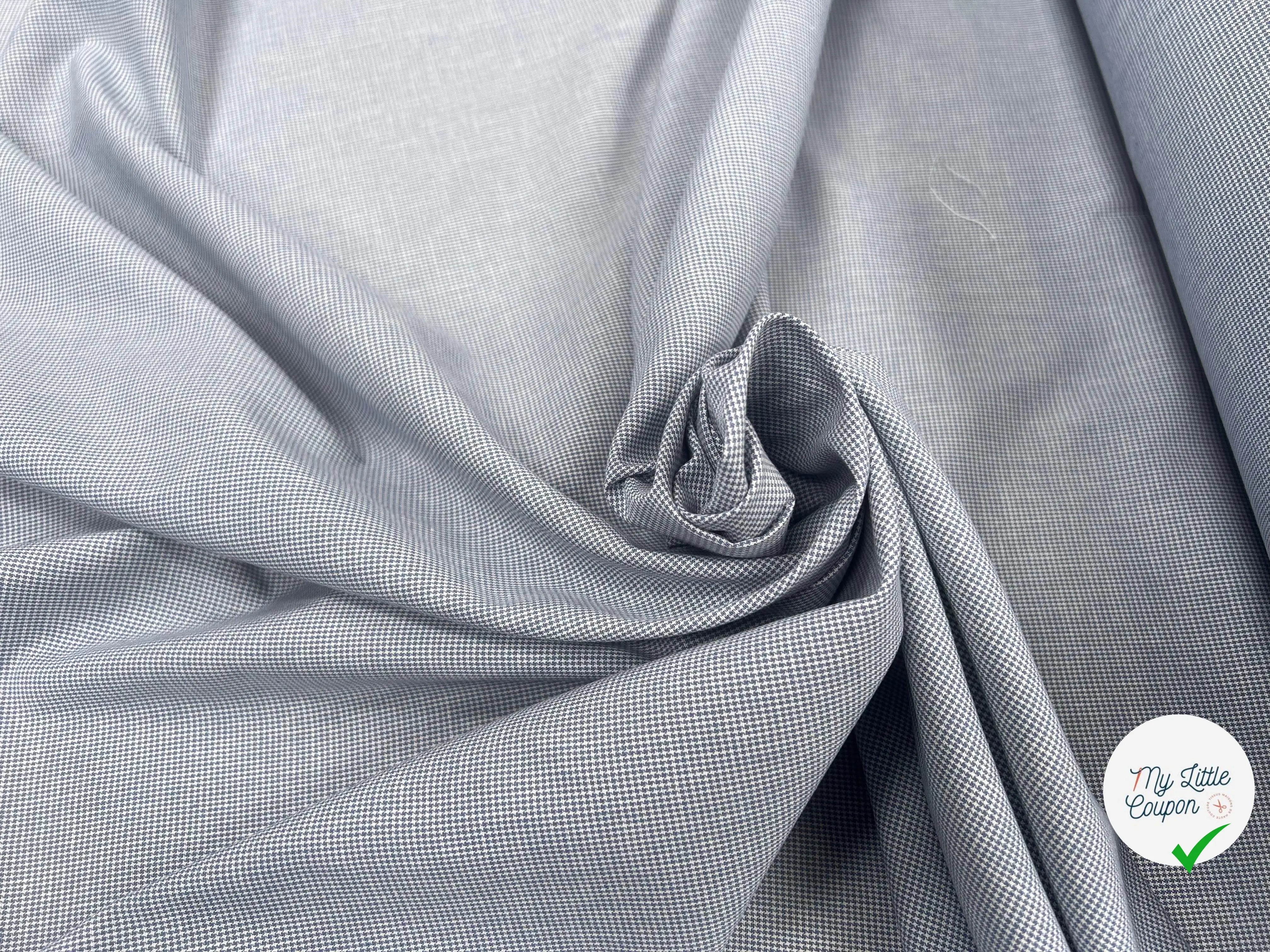 TISSU CHEMISE COTON PIED DE POULE ULTRA CHIC - My Little Coupon