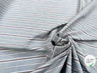 TISSU CHEMISE DE COTON RAYURES FOND VERT AMANDE MSO