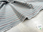 TISSU CHEMISE DE COTON RAYURES FOND VERT AMANDE MSO