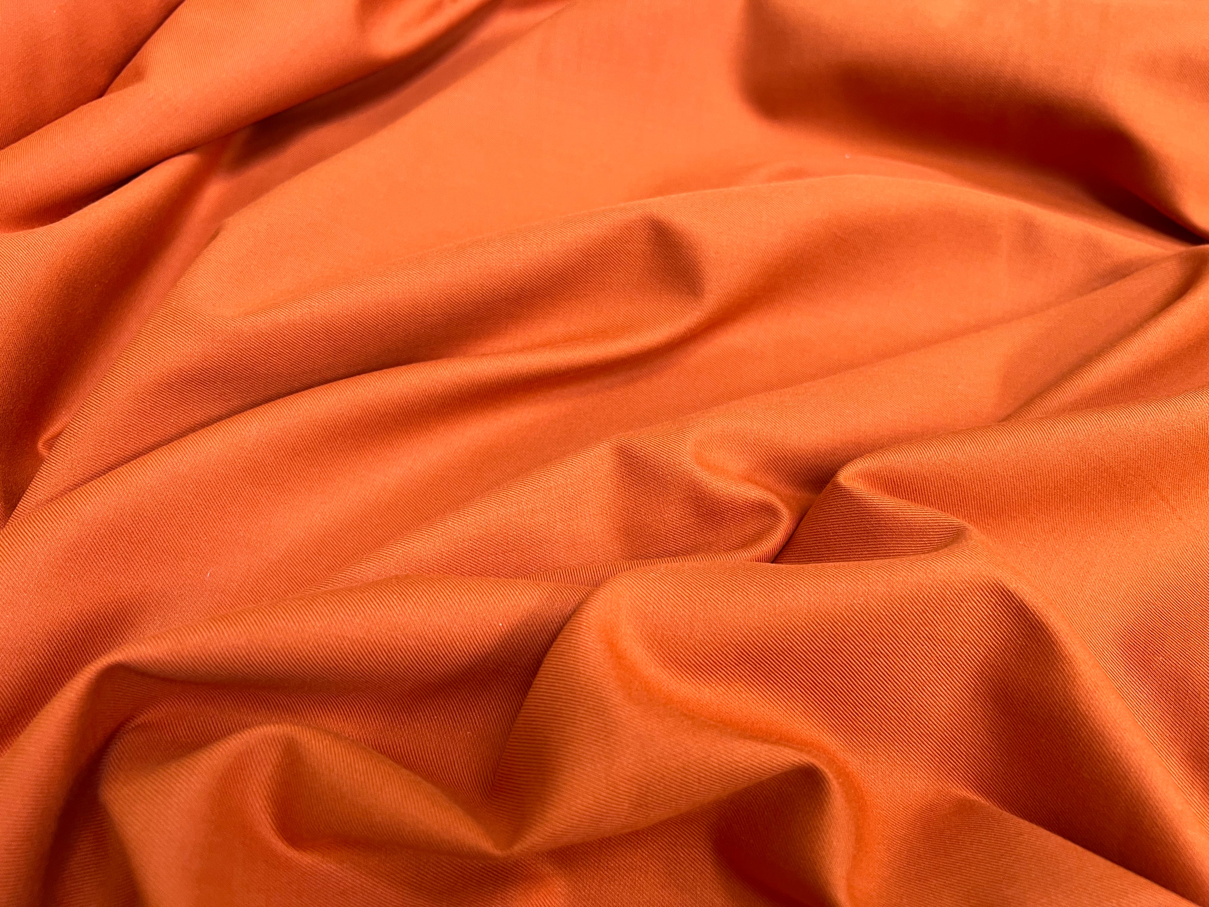 TISSU CHEMISE FLANELETTE COTON ORANGE THOMAS MASON - My Little Coupon