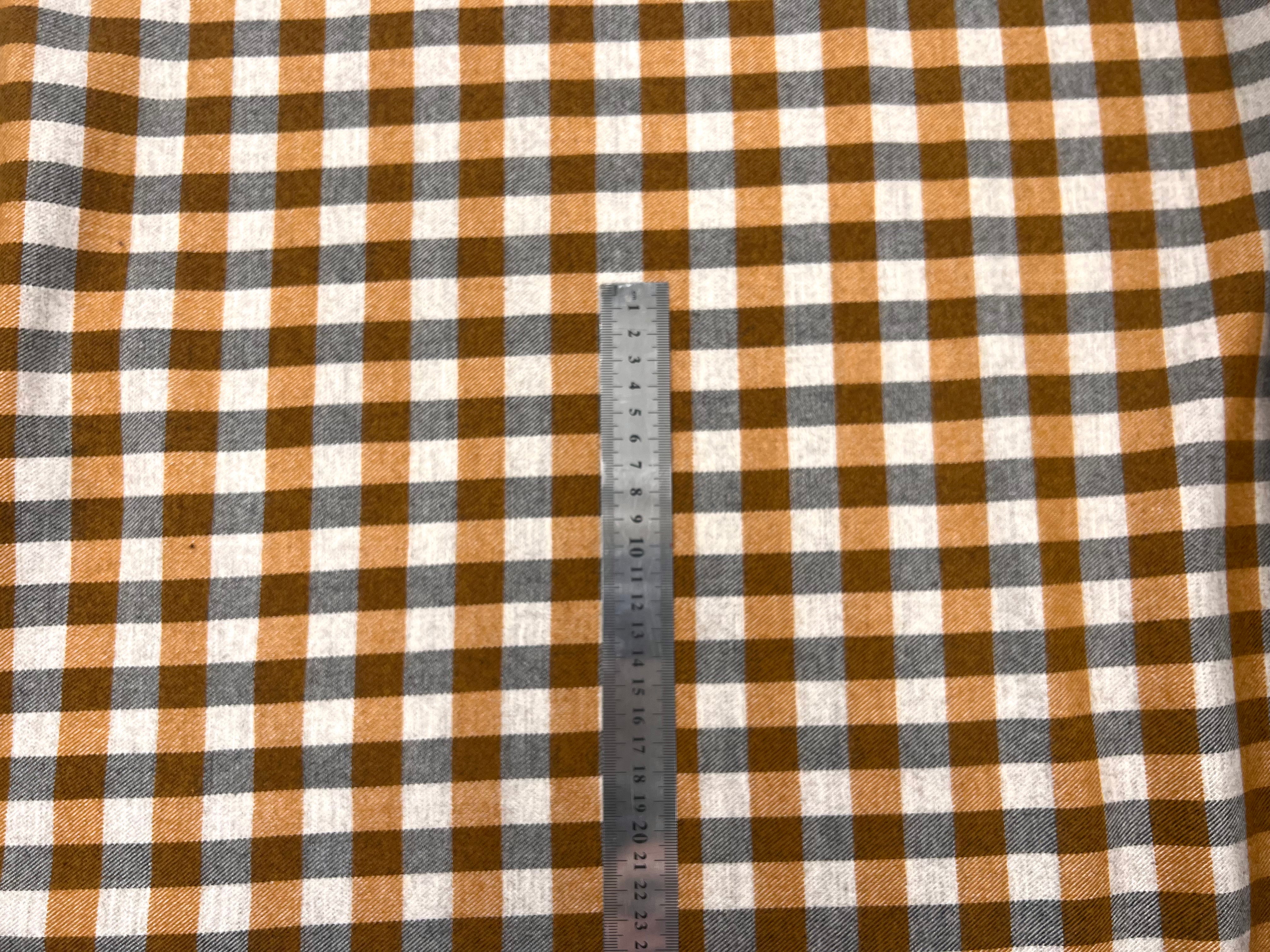 TISSU CHEMISE PILOU PETITS CARREAUX DOUX MSO