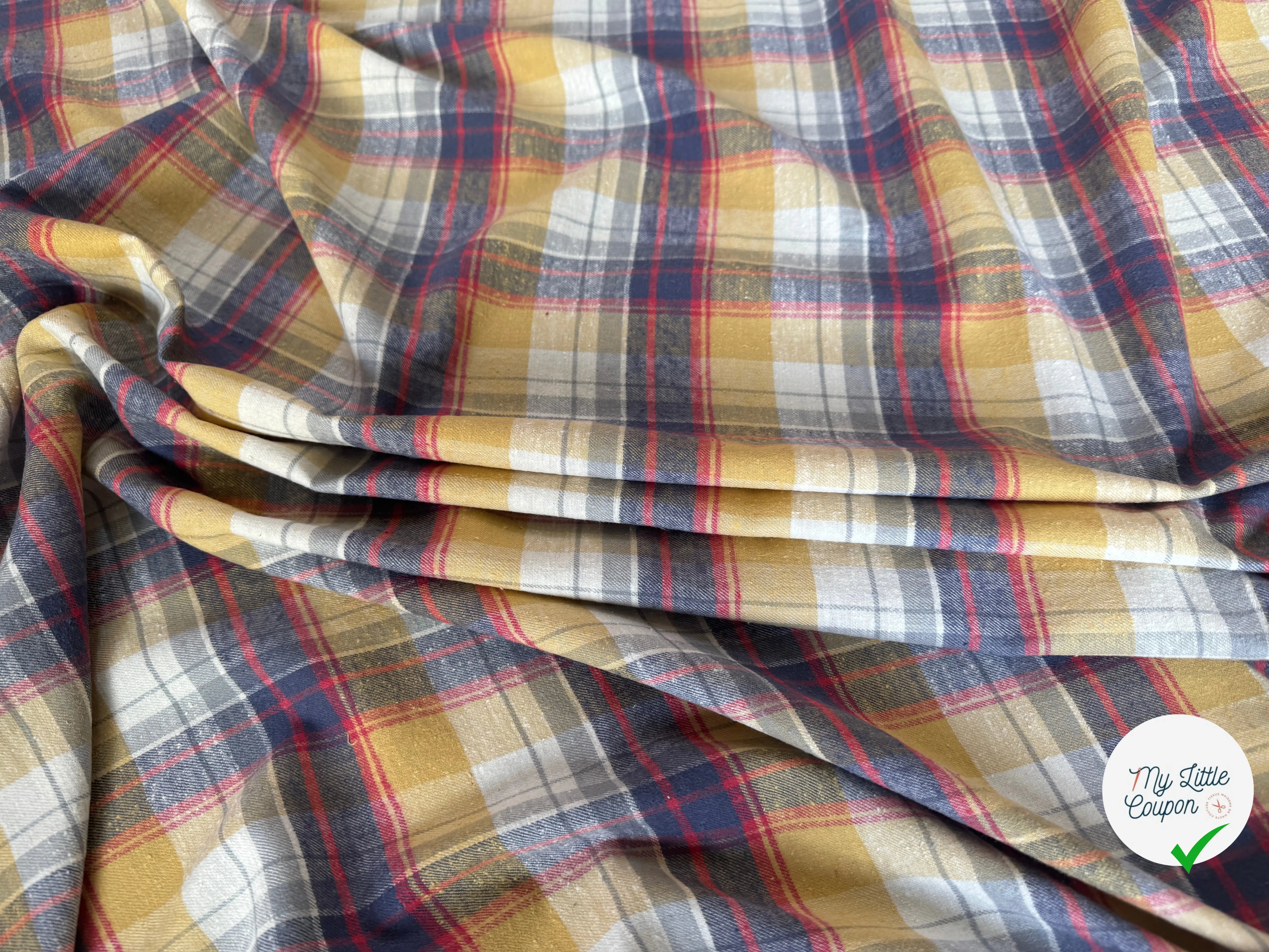 TISSU CHEMISE TRAPPEUR (FLANELETTE) SERGÉE - My Little Coupon