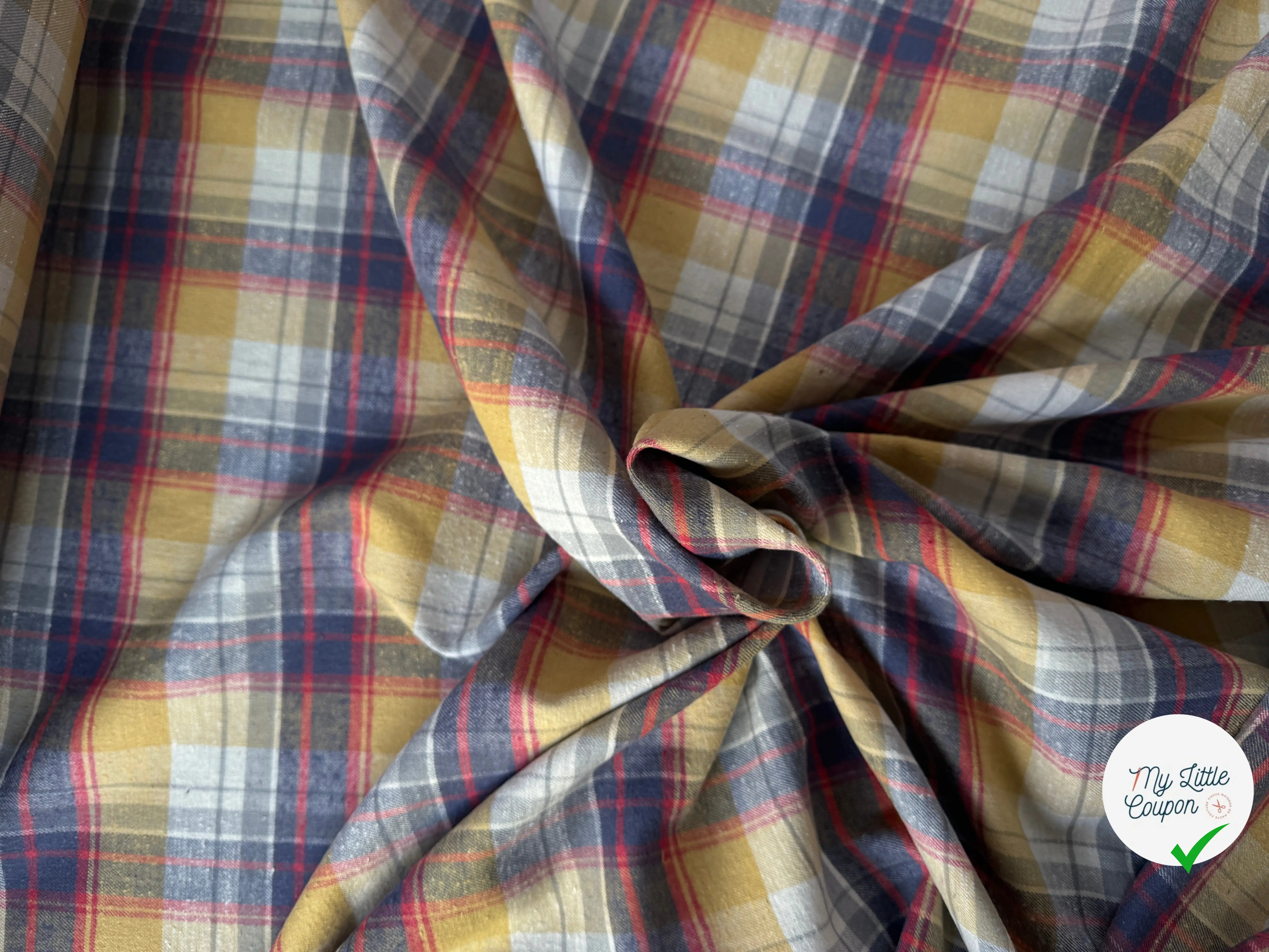 TISSU CHEMISE TRAPPEUR (FLANELETTE) SERGÉE - My Little Coupon