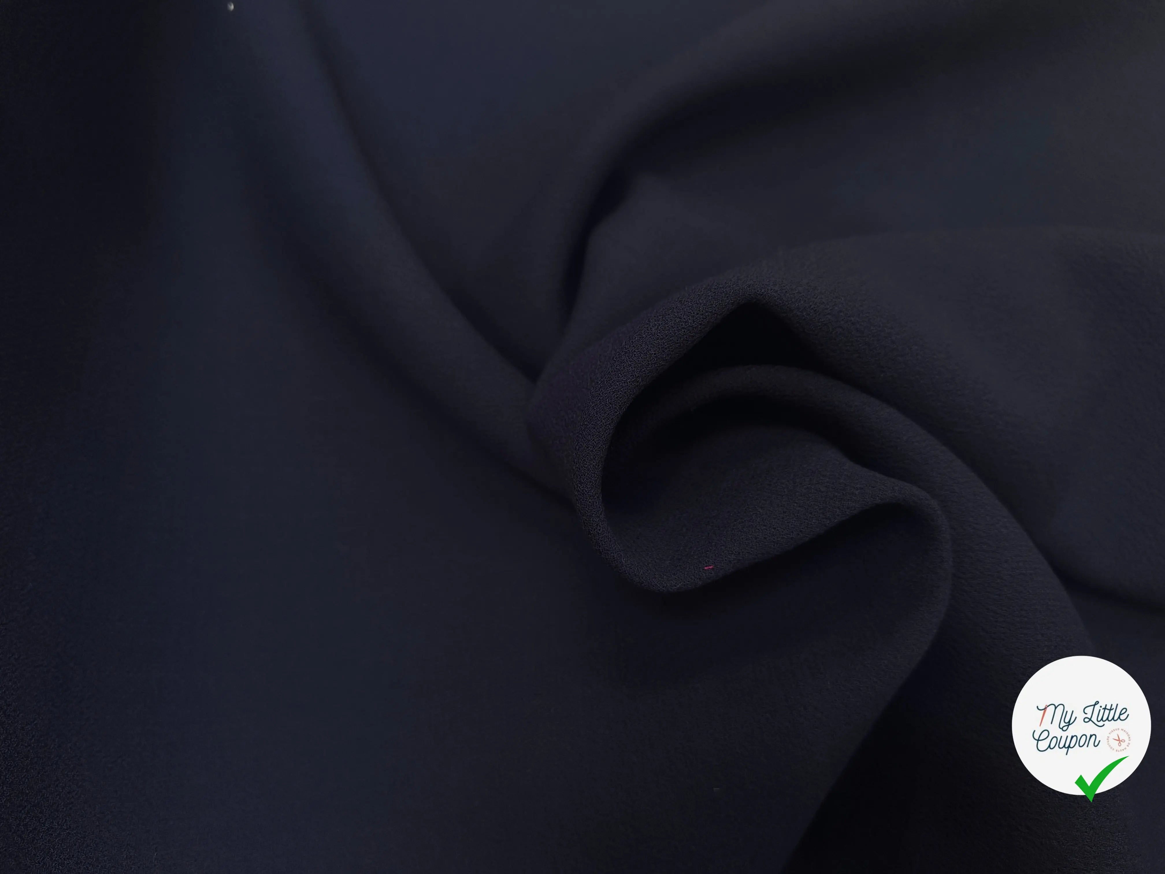 TISSU CONTRECOLLÉ LAINE VIERGE NAVY MLC INTERN
