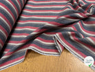 TISSU COTON ASPECT OXFORD 70% COTON RAYURES ROUGE - My Little Coupon