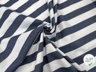 TISSU COTON RAYONS BAYADÈRES CHAMBRAY - My Little Coupon - tissu - coudre