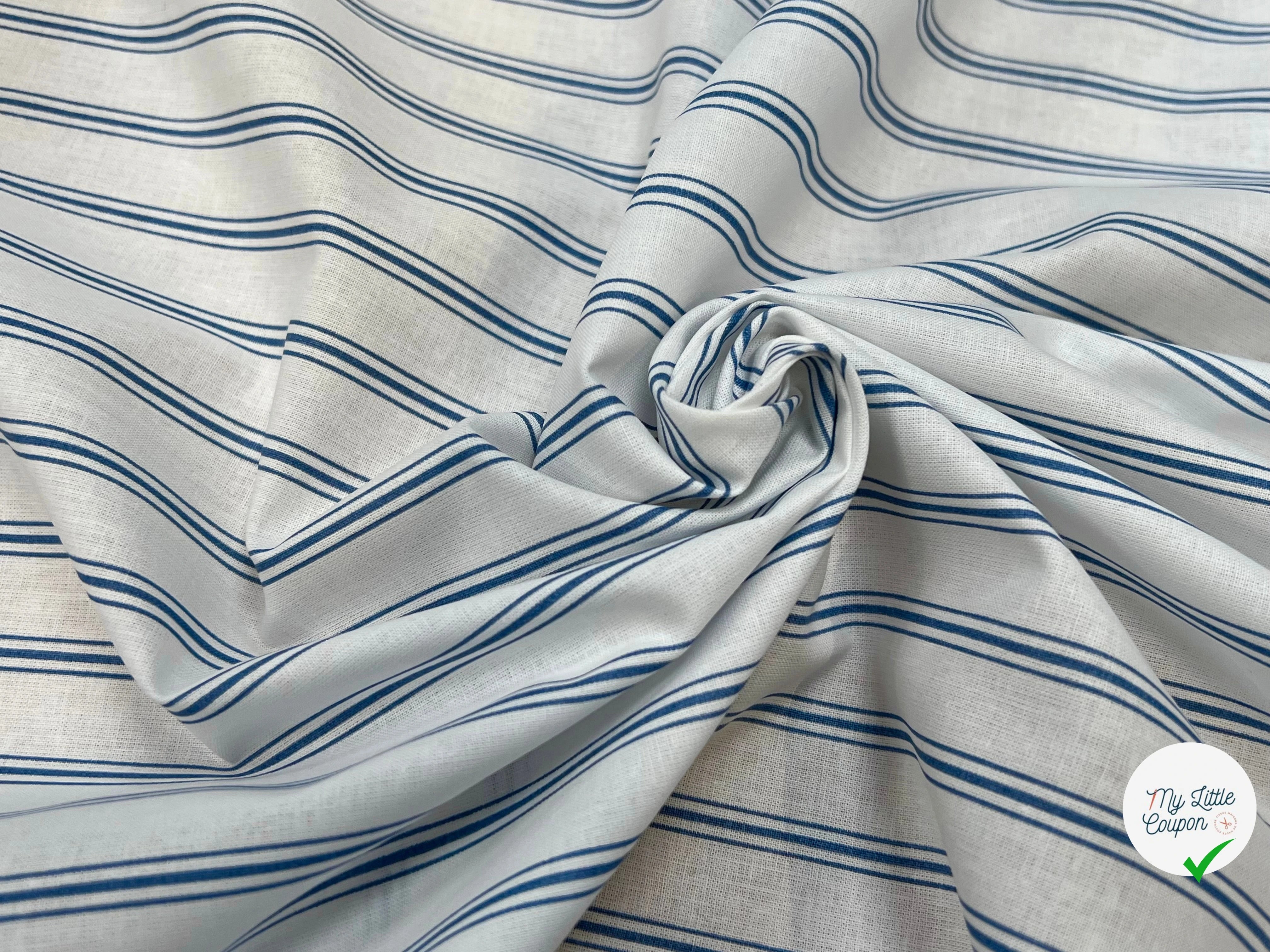 TISSU COTON REGENCE BLEU 150 - My Little Coupon