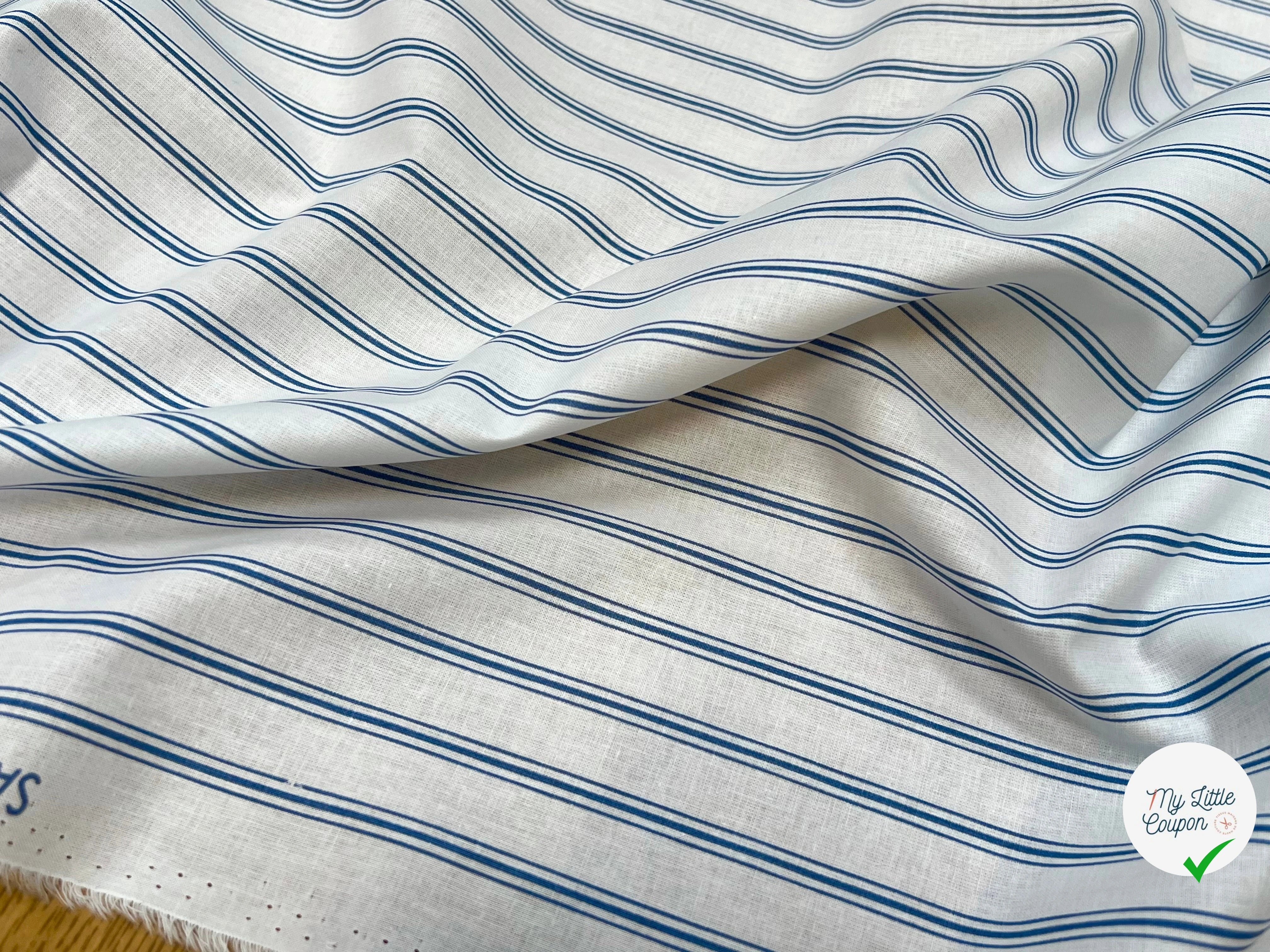 TISSU COTON REGENCE BLEU 150 - My Little Coupon