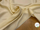 TISSU COTON SATINÉ JAUNE BÉBÉ 27% SOIE - My Little Coupon