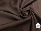 TISSU COTON SATINÉ MARRON 27%SOIE - My Little Coupon
