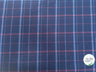 TISSU COTON TRAPPEUR A GRANDS CARREAUX BICOLORE BLEU NAVY ET ROUGE - My Little Coupon