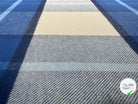 TISSU COTON TRAPPEUR CARREAUX BLEU CREME CONTRECOLLÉ - My Little Coupon