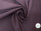 TISSU COTON TRAPPEUR VIOLET MOTIFS CARREAUX BLANC - My Little Coupon