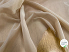 TISSU COUPE VENT ORGANZA MODERNE UNI SABLE - My Little Coupon