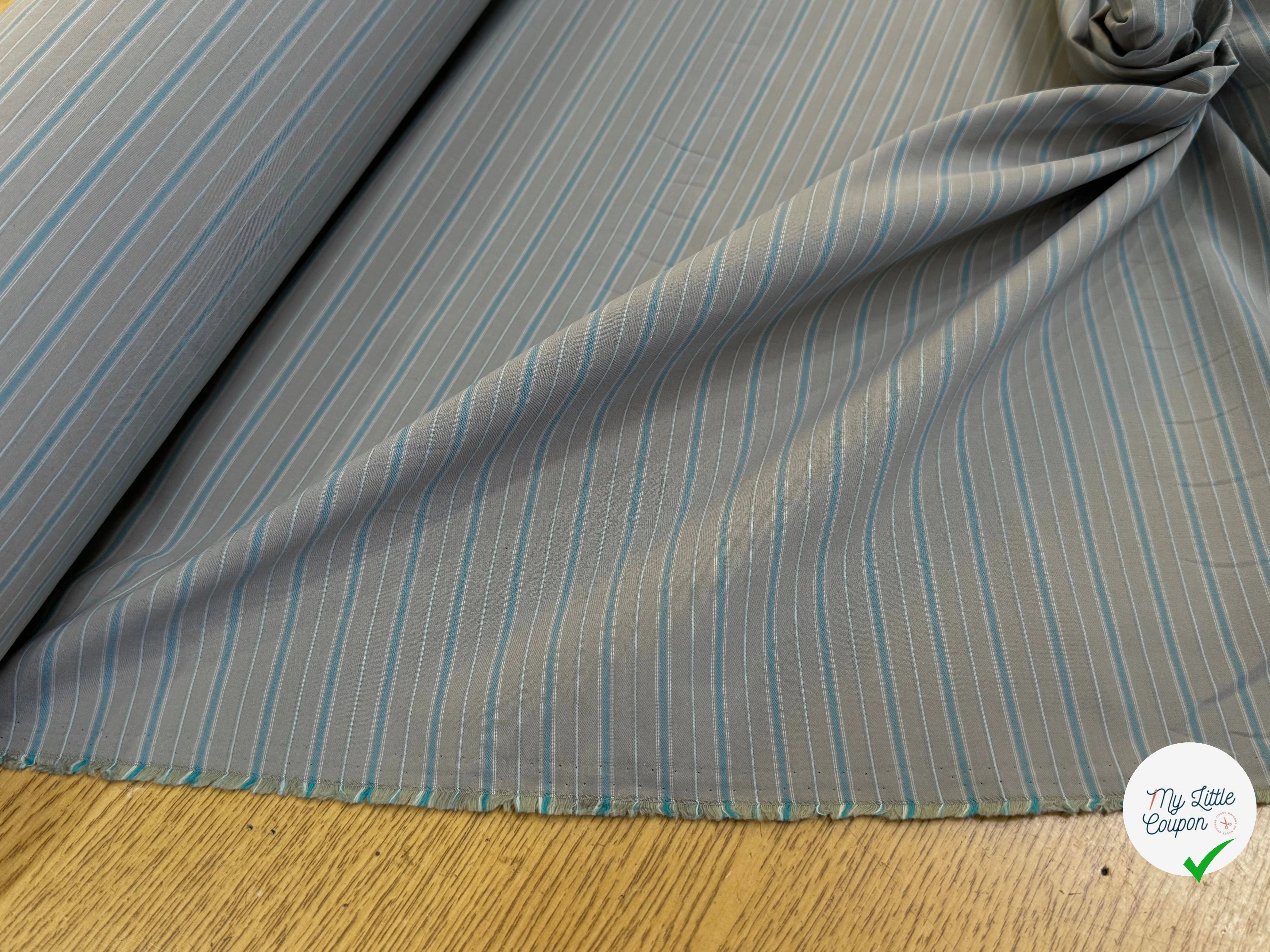 TISSU CRAQUANT GROSSES RAYURES VERT GRIS - My Little Coupon