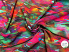TISSU CRÊPE DE VISCOSE FLUIDE IMPRIMÉ PEINTURE MULTICOLORE CANDY PIGMENT - My Little Coupon