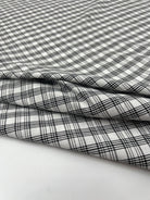 TISSU DE COTON CARREAUX NOIR ET BLANC MSO
