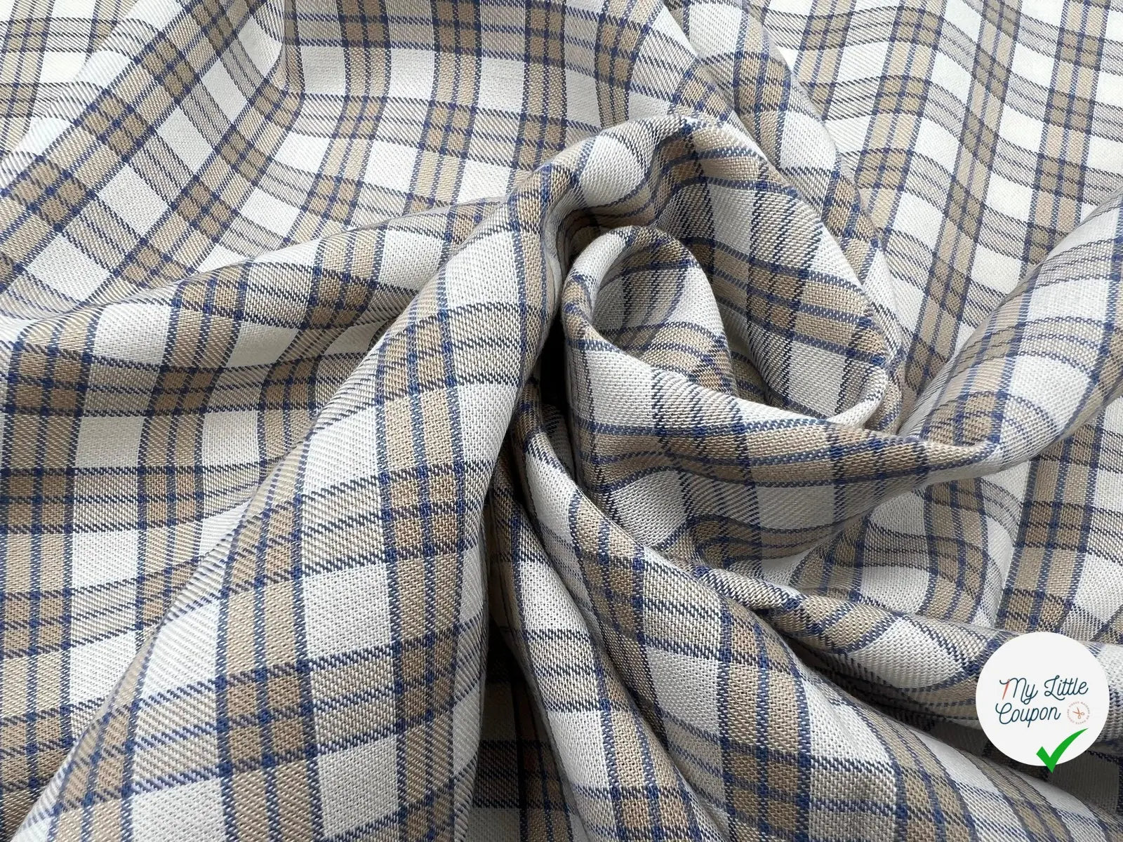 TISSU DE COTON DOUILLET ECOSSAIS CHEMISE - My Little Coupon - tissu - coudre