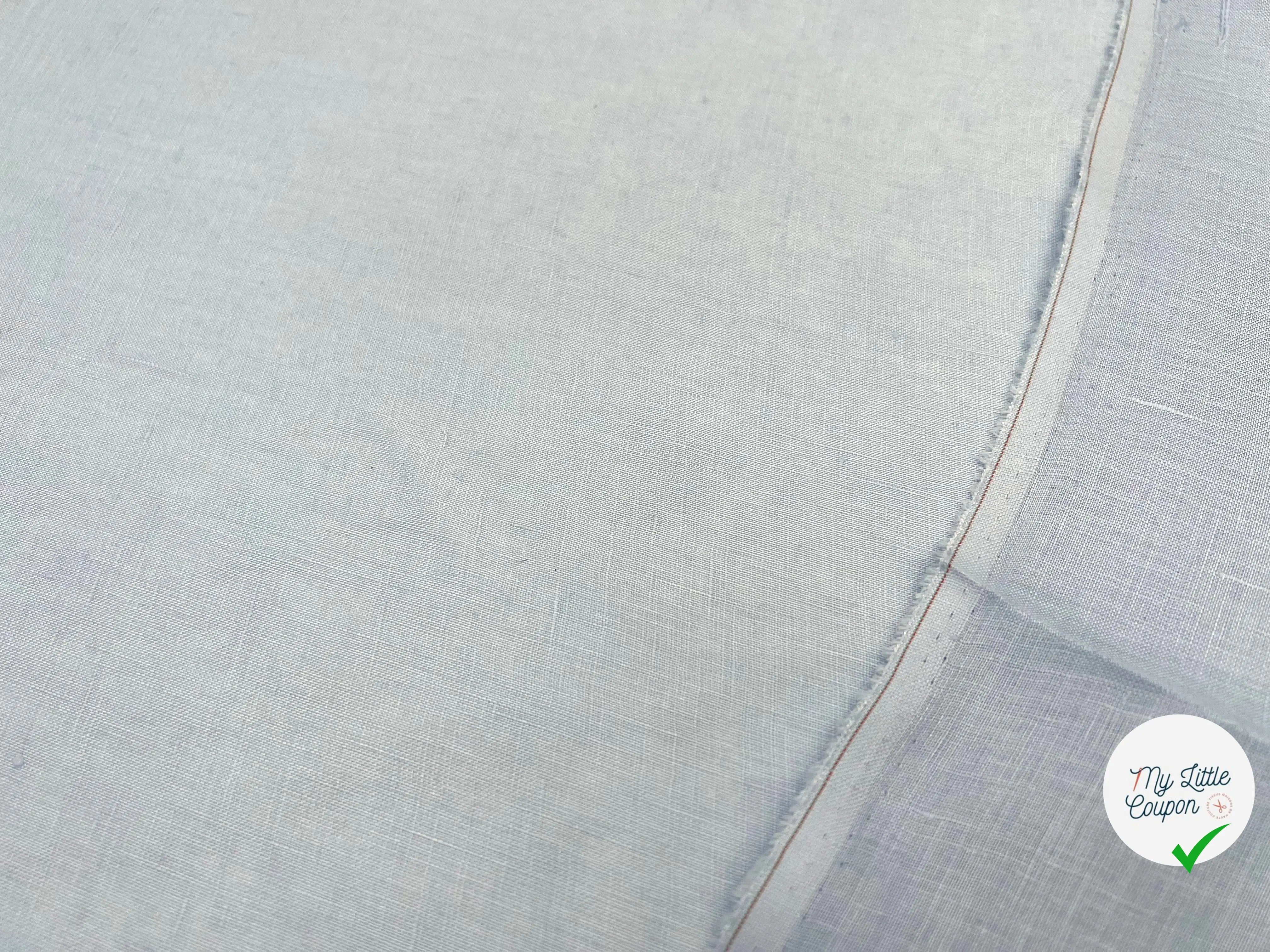 TISSU DE LIN BLEU CIEL POIDS CHEMISE - My Little Coupon - tissu - coudre