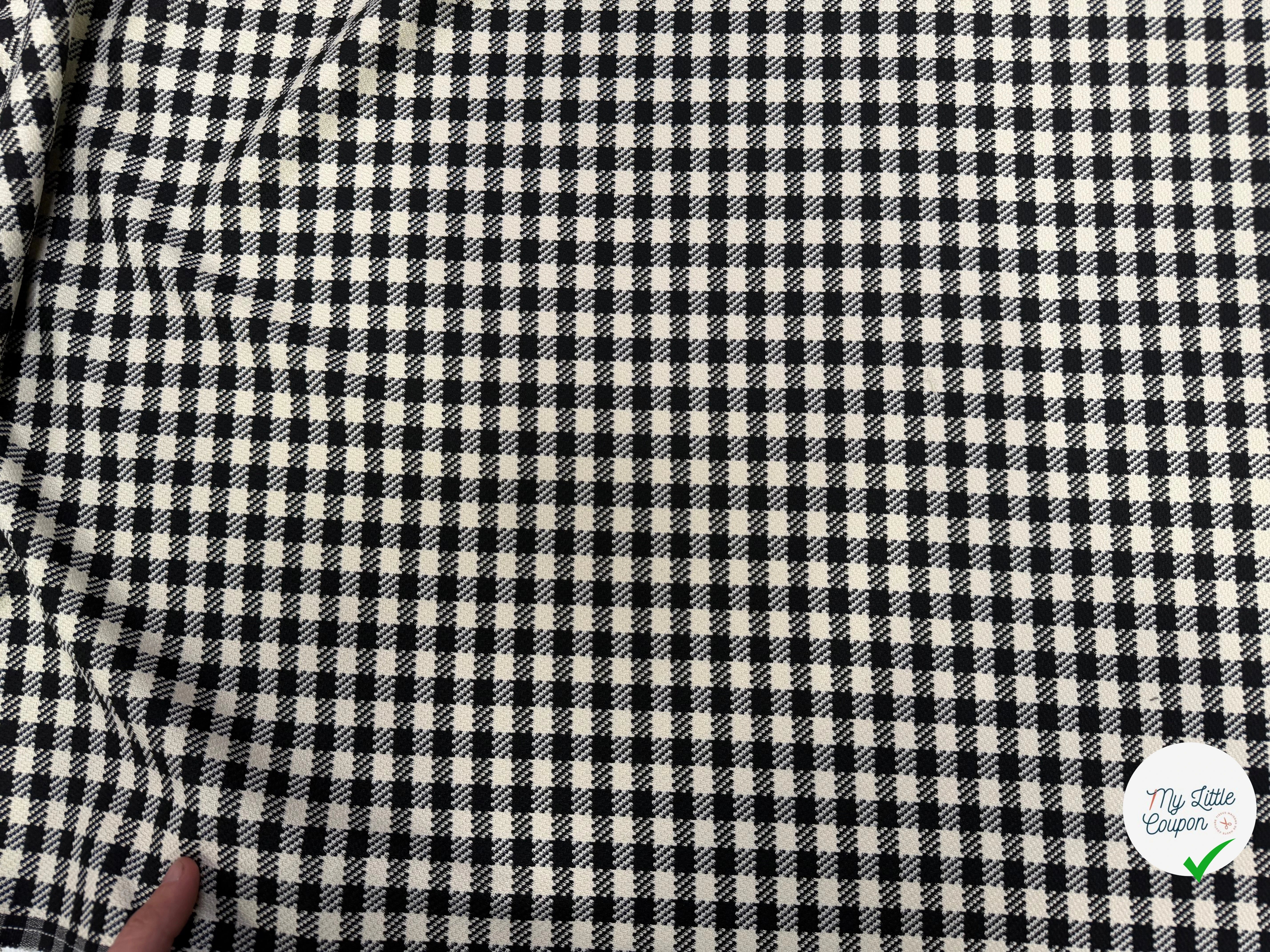 TISSU FACON TWEED DAMIER SUPERBE DRAPÉ POLYVISCOSE - My Little Coupon