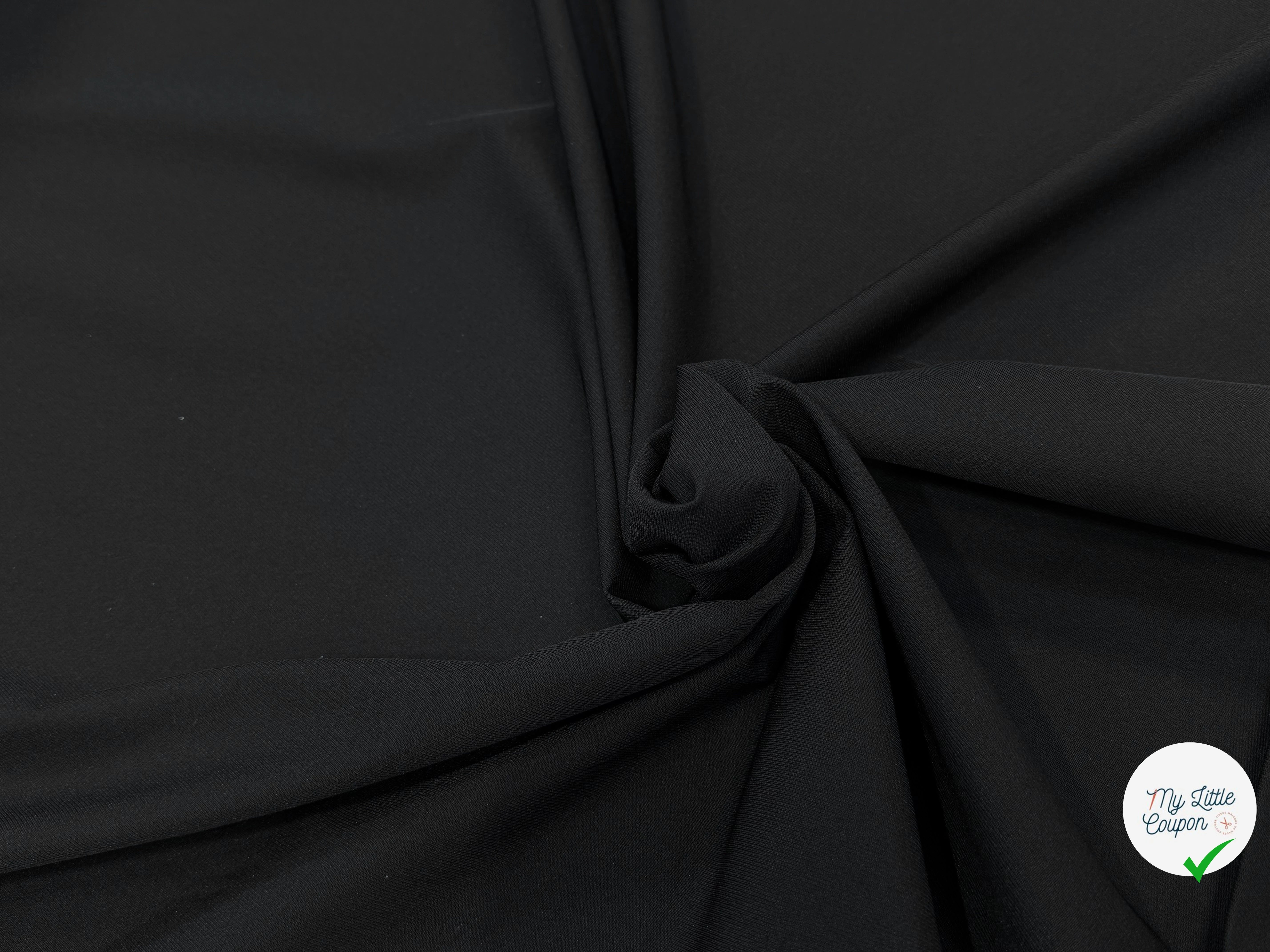 TISSU FINEMENT SERGÉ NYLON-POLYAMIDE ULTRA STRETCH NOIR - My Little Coupon