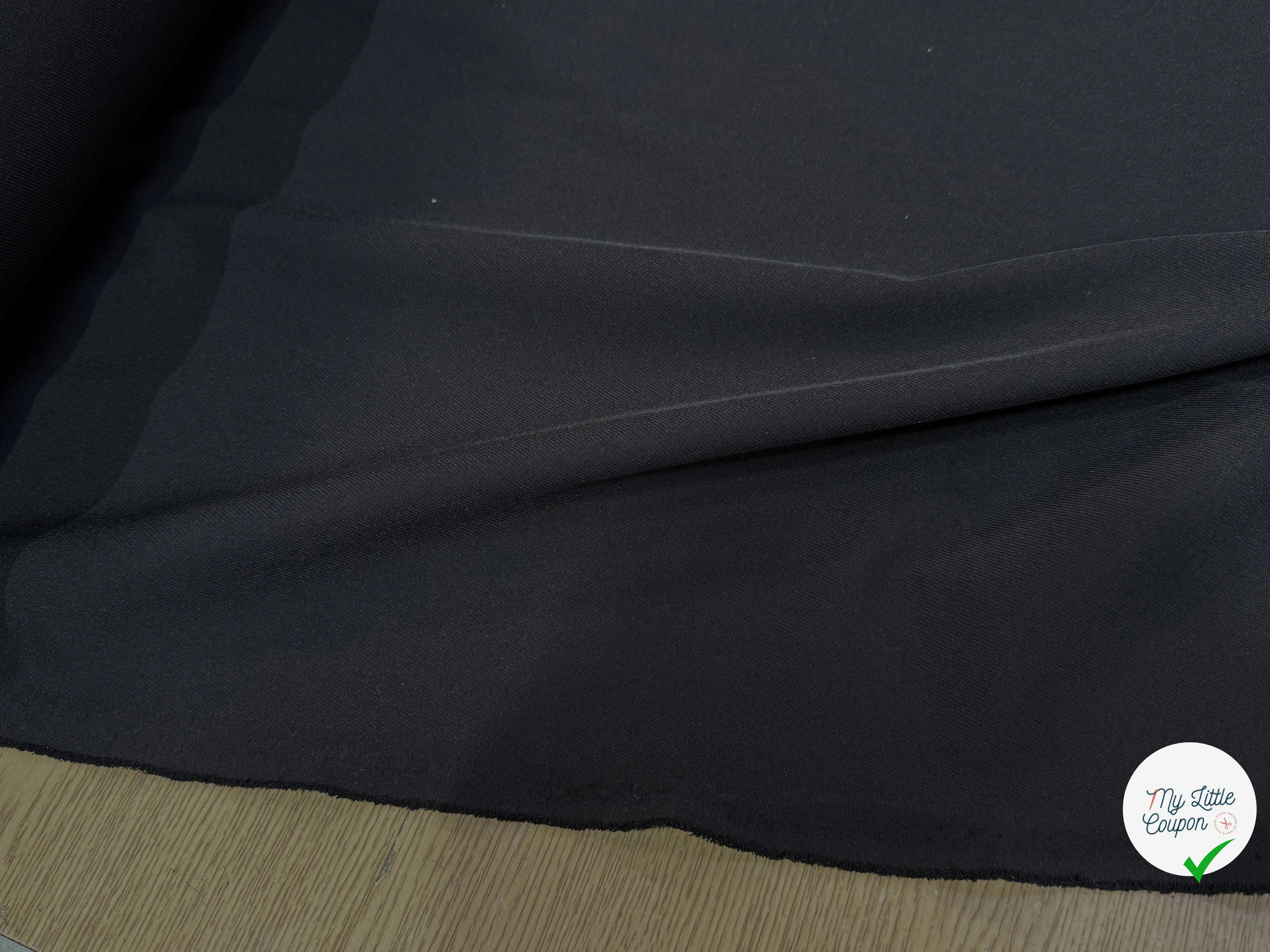 TISSU FINEMENT SERGÉ NYLON-POLYAMIDE ULTRA STRETCH NOIR - My Little Coupon