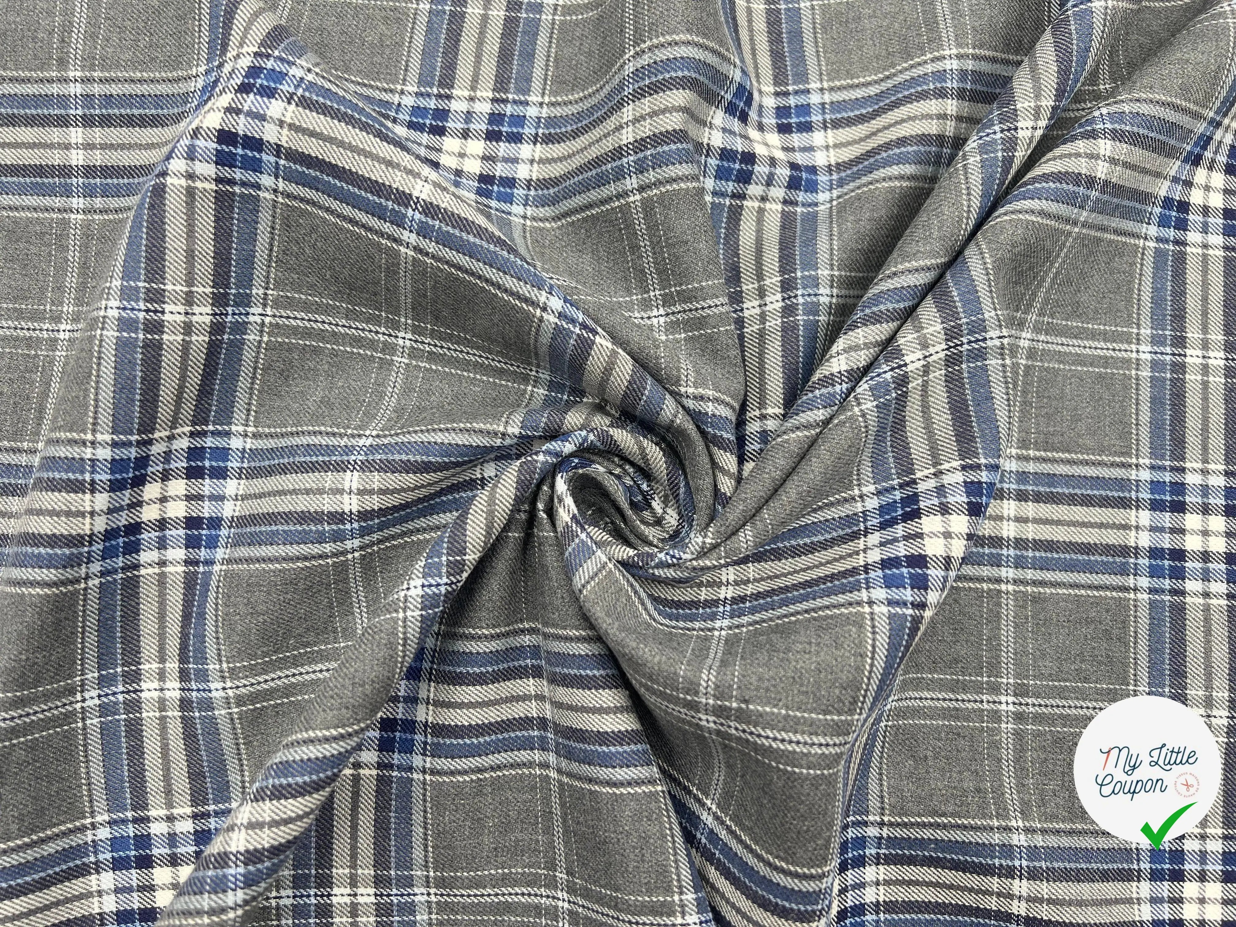 TISSU FLANELLE DE COTON ÉCOSSAIS - My Little Coupon - tissu - coudre