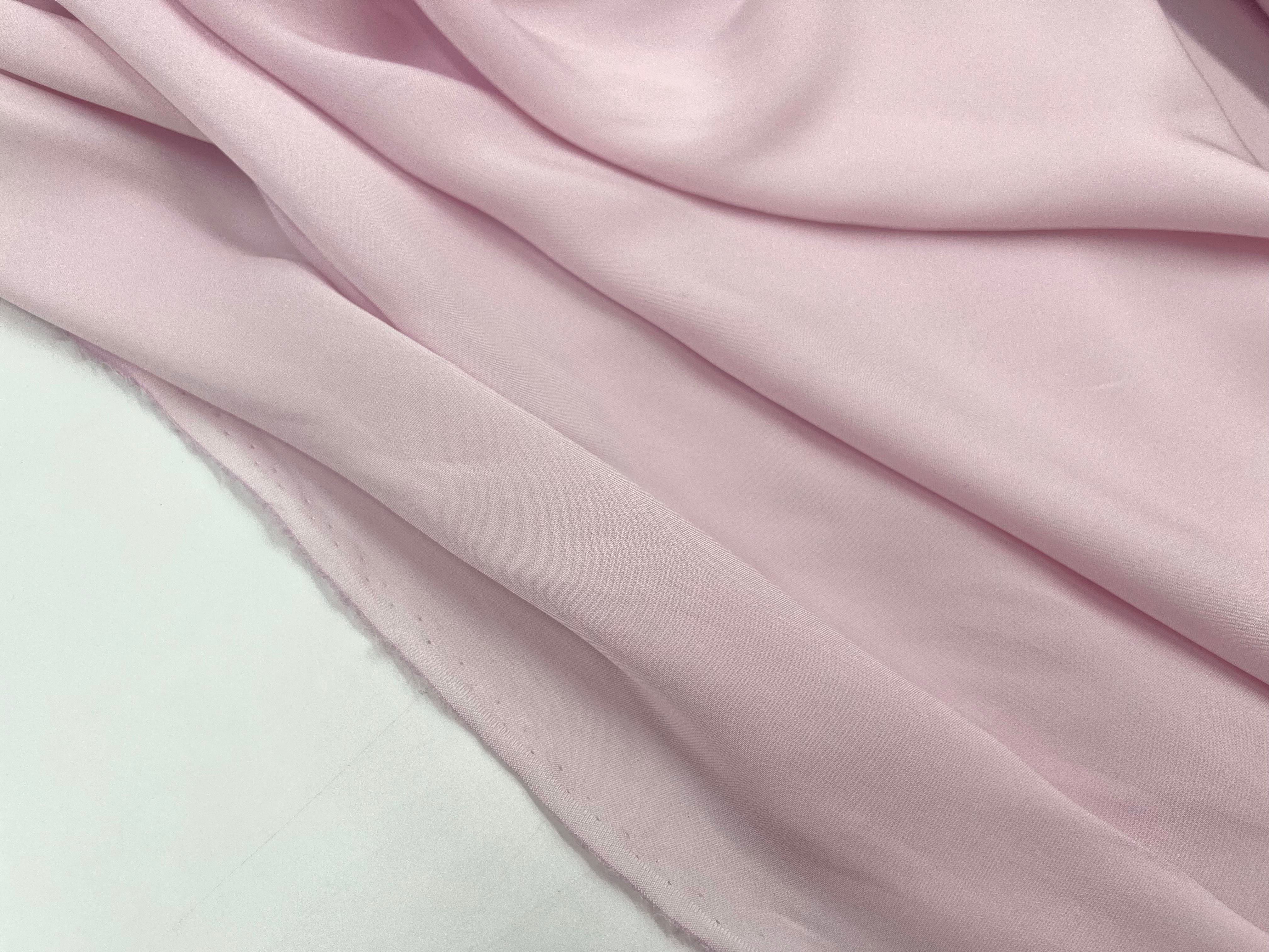 TISSU FLUIDE VISCOSE ET SOIE ROSE PÂLE MSO