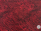TISSU JACQUARD MOTIF ZÈBRE ROUGE ET NOIR - My Little Coupon - tissu - coudre
