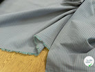 TISSU LÉGÈREMENT CRAQUANT FINES RAYURES VERT GRIS - My Little Coupon