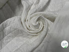 TISSU MATELASSÉ BLANC MOTIF LOSANGE ENVERS DOUX - My Little Coupon