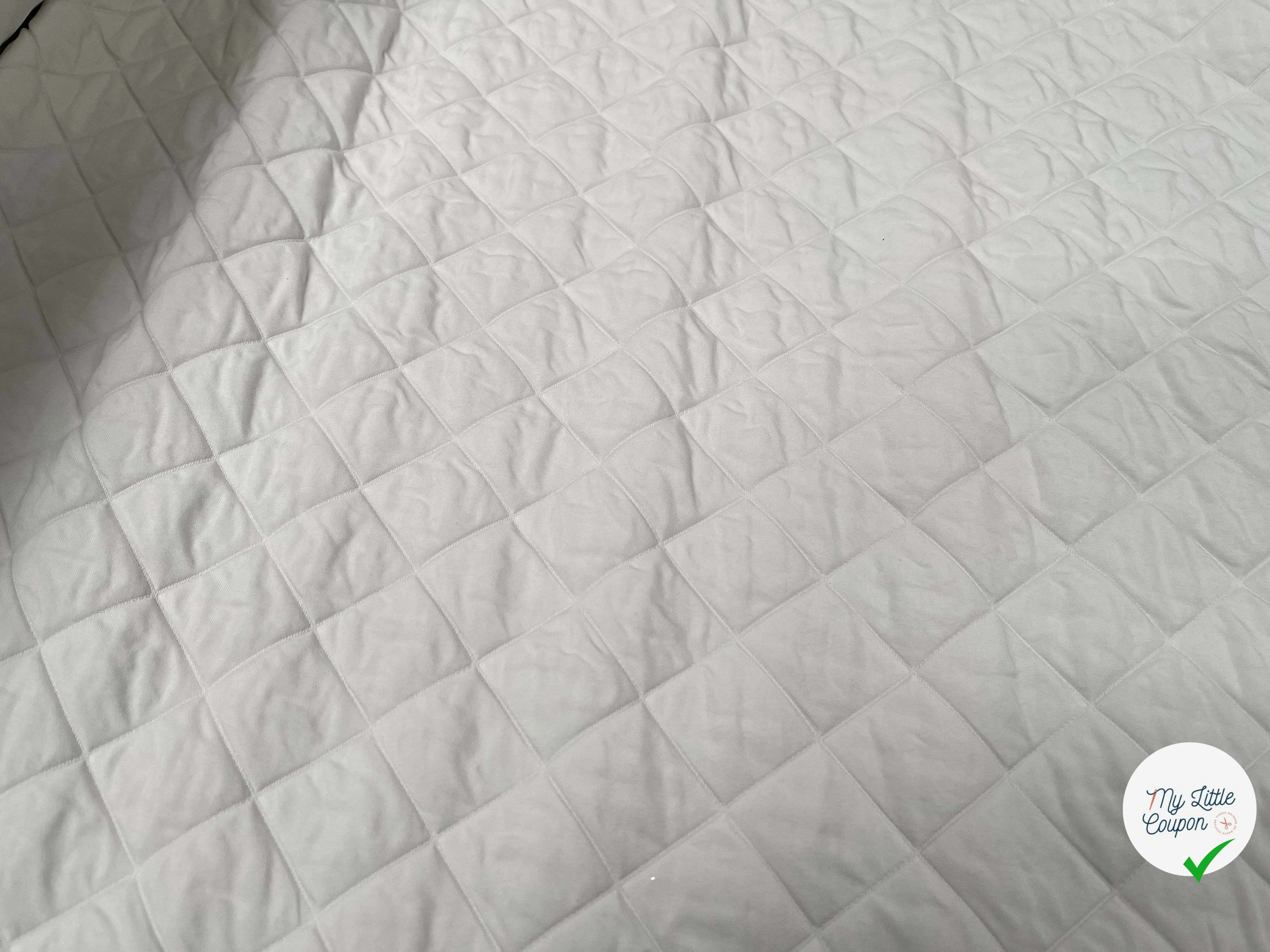 TISSU MATELASSÉ BLANC MOTIF LOSANGE ENVERS DOUX - My Little Coupon
