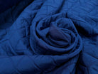 TISSU MATELASSÉ BLEU MOTIF RECTANGLE ENVERS DOUX - My Little Coupon