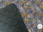 TISSU MATELASSÉ BUBBLE DESSUS DOUBLURE NOIR DESSOUS MATELASSAGE FRANÇAIS MLC INTERN