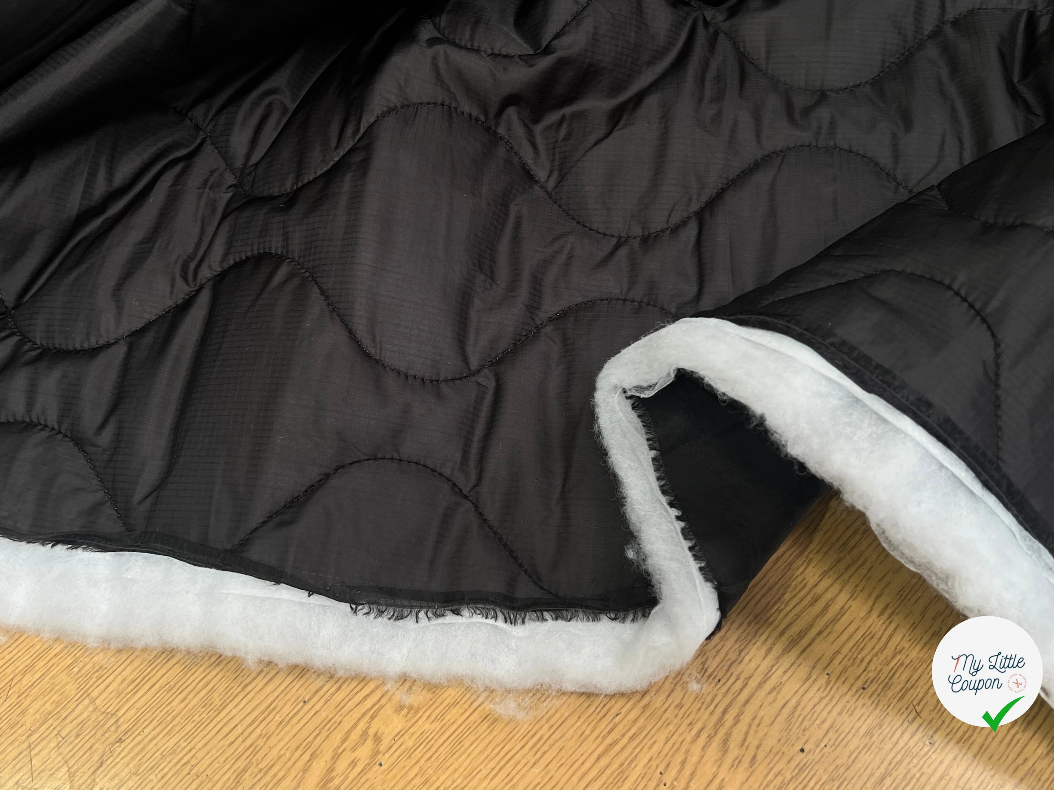 TISSU MATELASSÉ DOUBLE FACE DOUX TOUCHER GRIS ARGENTÉ LOSANGE - My Little Coupon