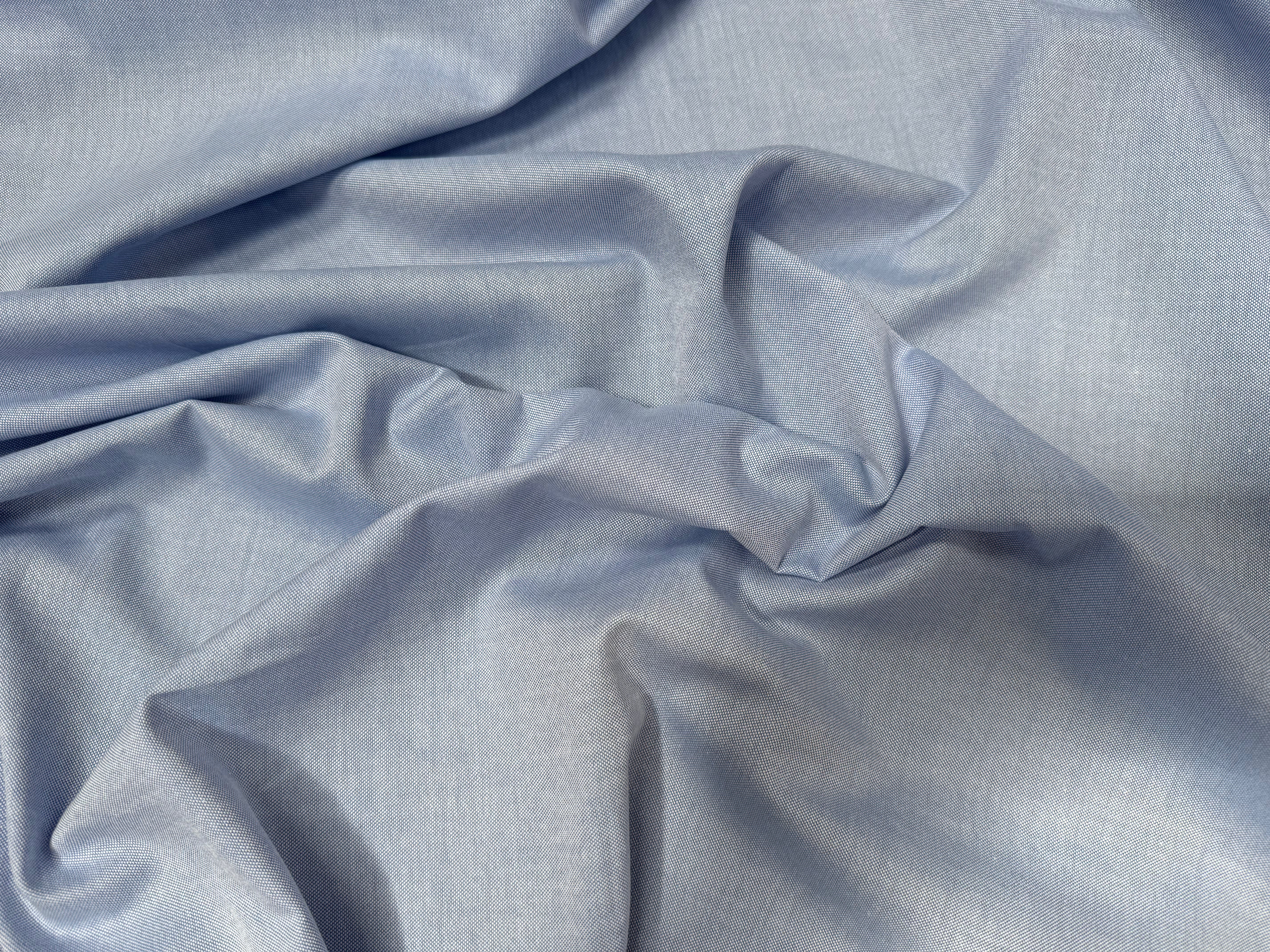 TISSU OXFORD DE COTON BLEU CIEL ET BLANC - My Little Coupon