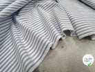 TISSU OXFORD SOMELIOS COTON RAYURES BLEU - My Little Coupon
