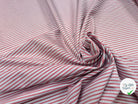 TISSU OXFORD SOMELIOS COTON RAYURES ROUGE BLANC GRIS - My Little Coupon