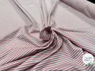 TISSU OXFORD SOMELIOS COTON RAYURES ROUGE BLANC GRIS - My Little Coupon