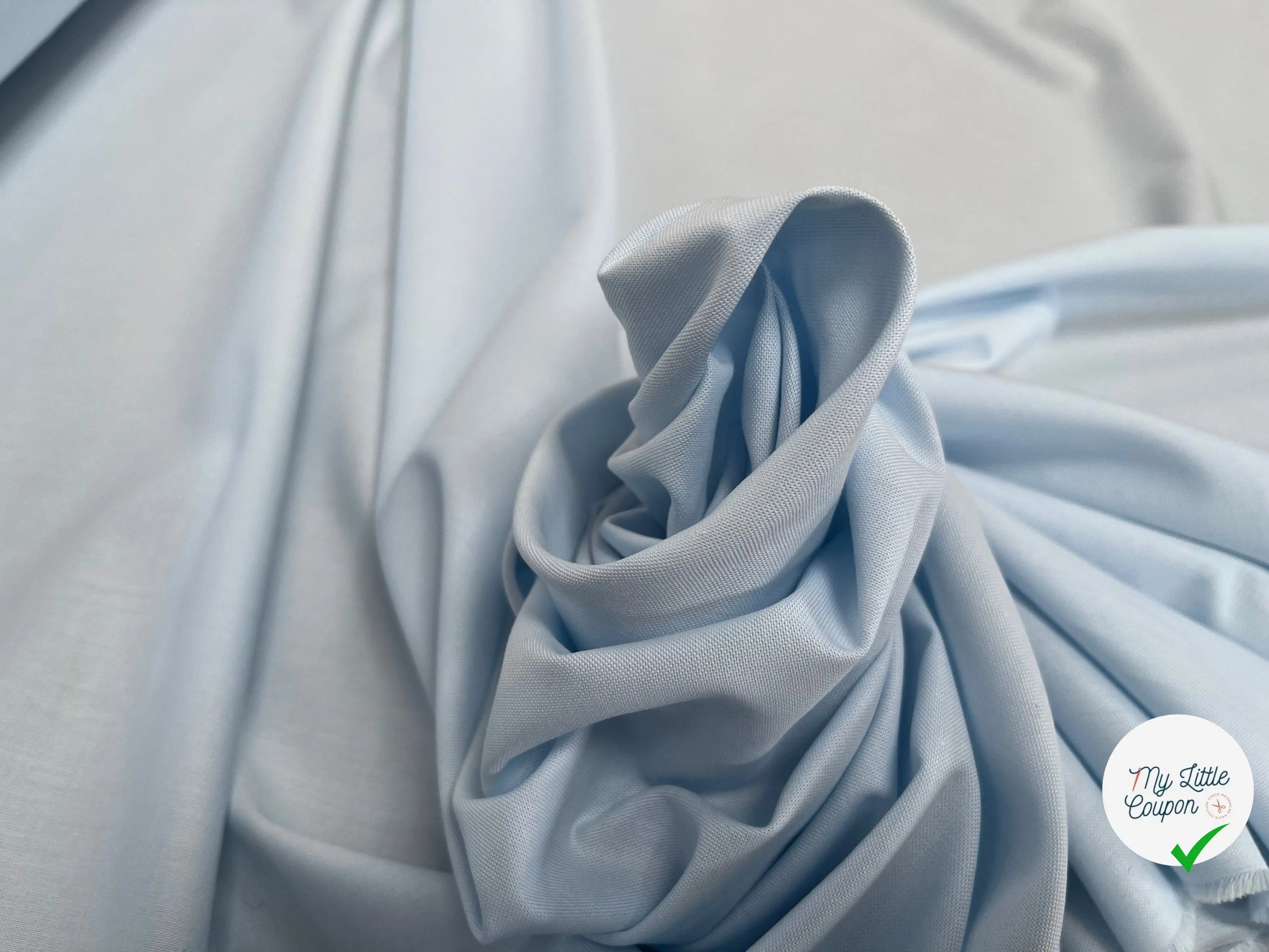 TISSU OXFORD UNI BLEU CIEL - My Little Coupon